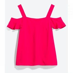 Kut from the Kloth Mattilda Textured Blouse Fuchsia SP